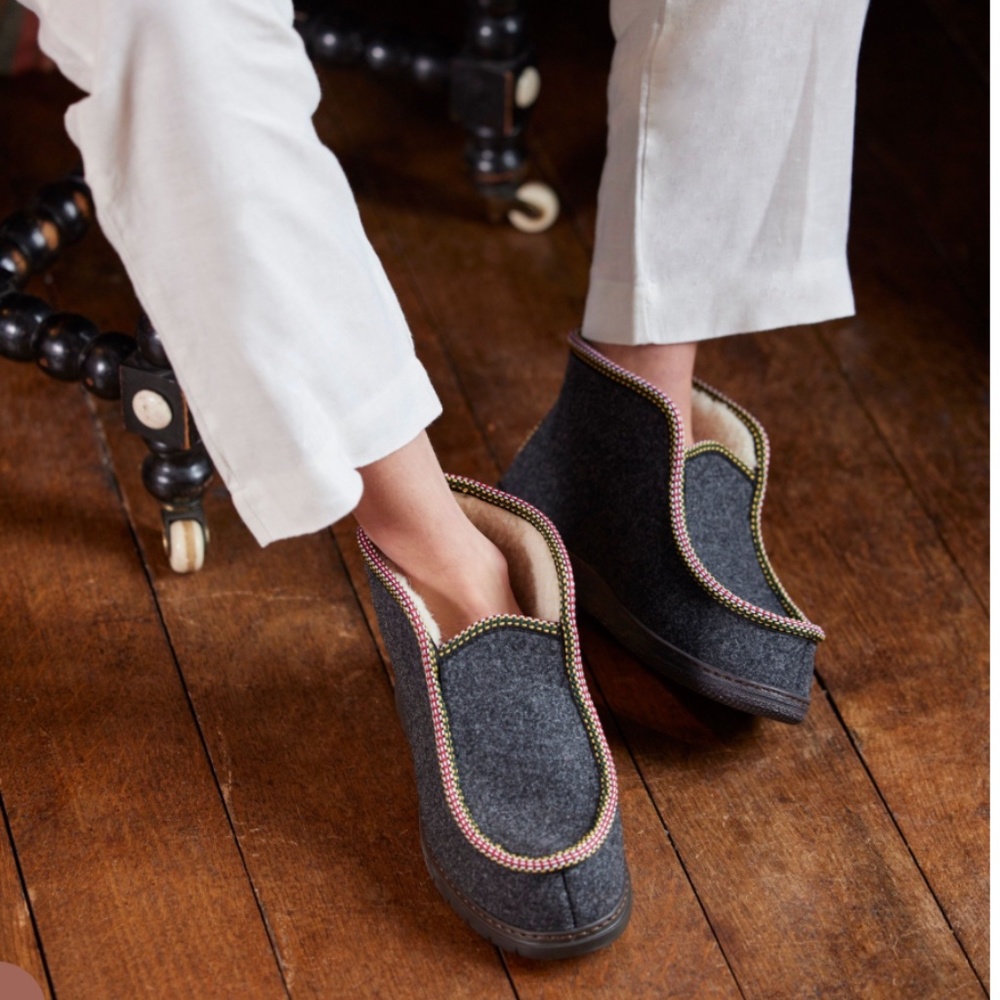 PANELOPE CHILVERS Inuit Felt Slipper - Charcoal